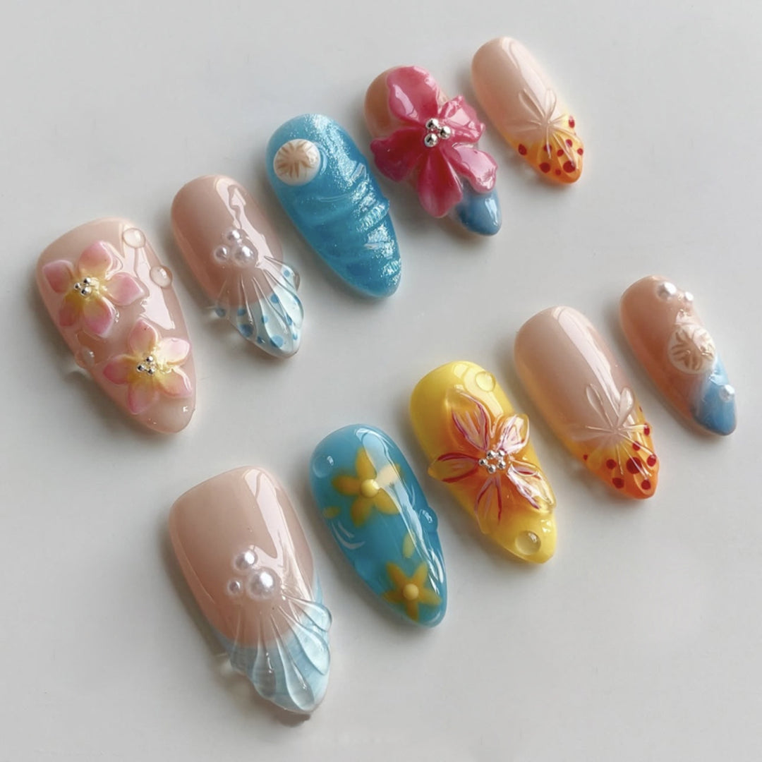 Artificial Flower Nail Art Kalsten