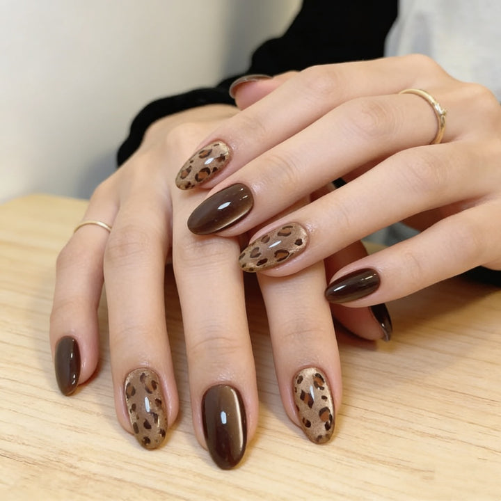 Artificial Nails in Elegant Leopard Pattern Kalsten