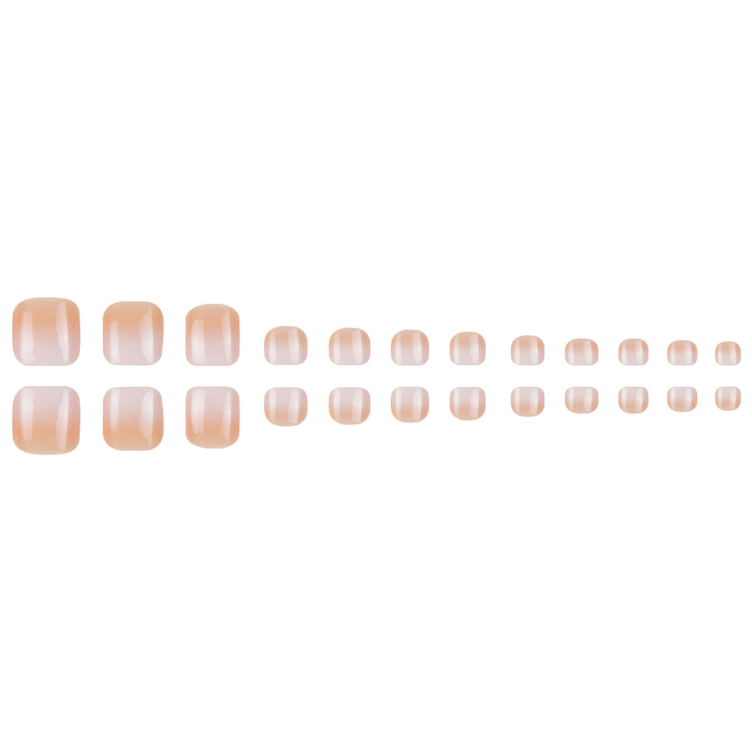 Elegant French Tip Press-On Toenails Kalsten