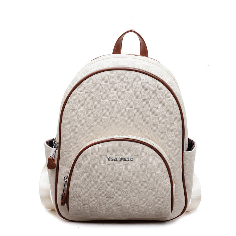 Stylish Checkerboard Backpack