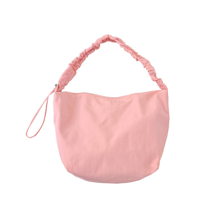 Elegant Ruched Handle Shoulder Bag