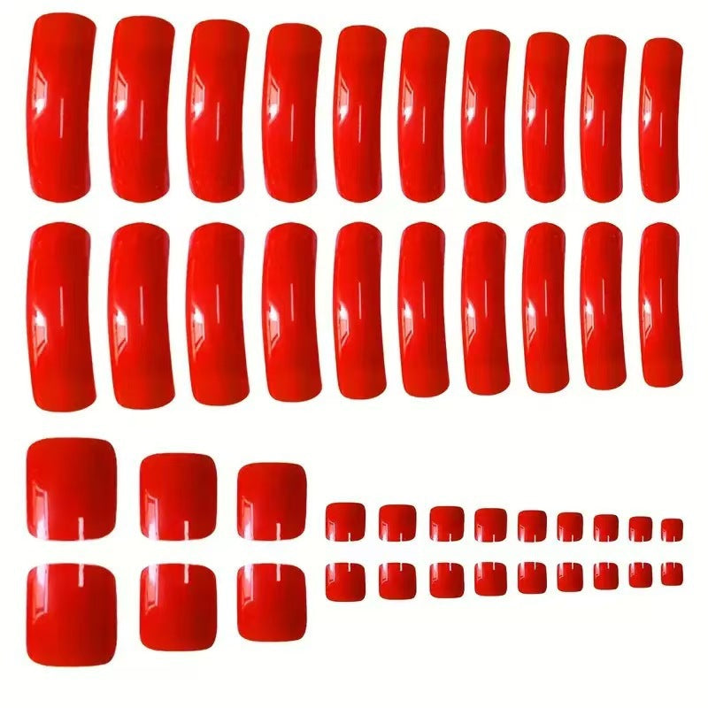 Glossy Long Press-On Nail Set Kalsten