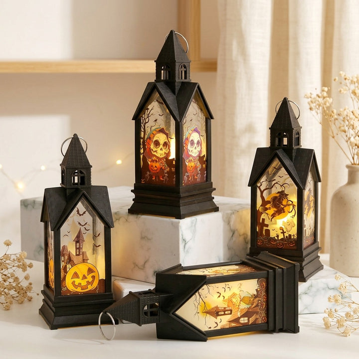 Pumpkin-shaped Halloween lantern
