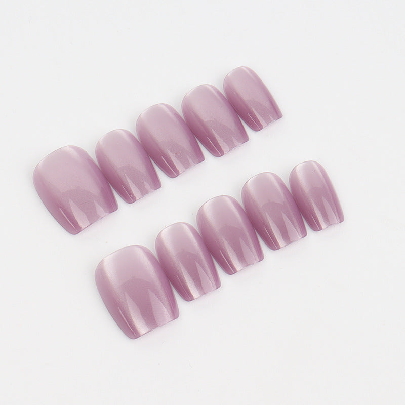 Elegant Glossy Square Press-On Nails