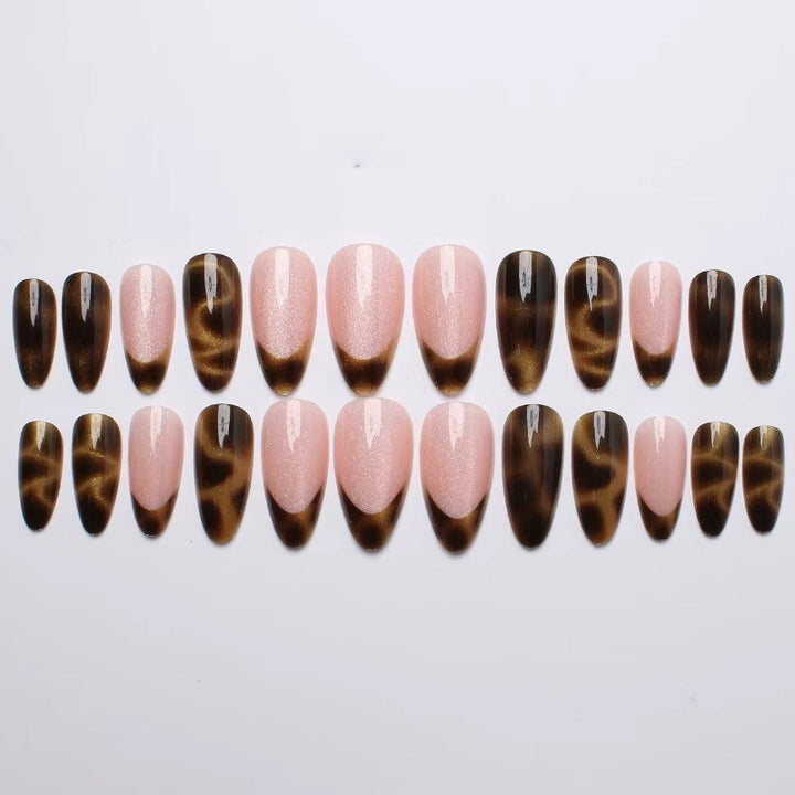 Artifical nails with elegant tortoiseshell tips Kalsten
