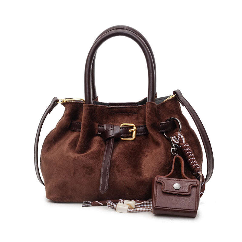 Elegant Suede Handheld Bag Kalsten