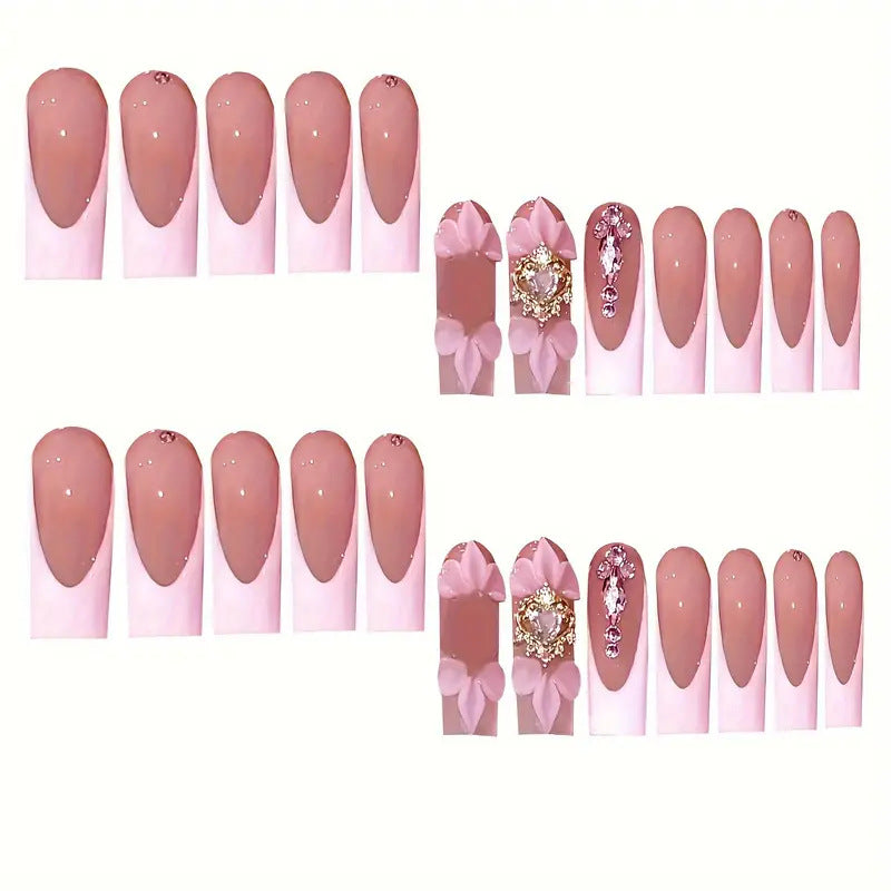 Floral Bohemian Press-On Nail Art Kalsten