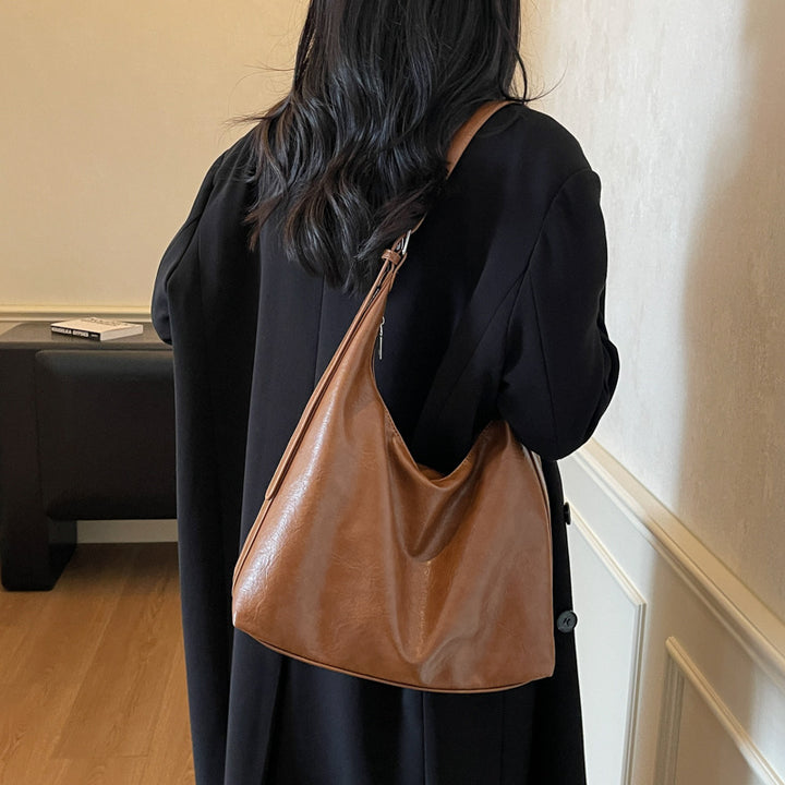 Soft Leather Slouchy Shoulder Bag Kalsten