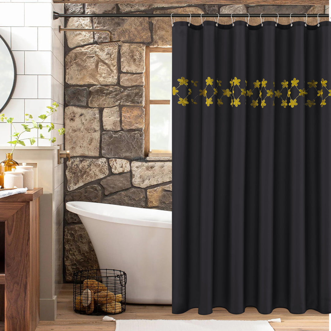 Floral Embellished Shower Curtain Kalsten