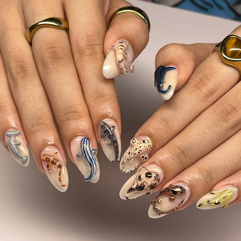 Artistic Themed Press-On Nail Art Set kalsten
