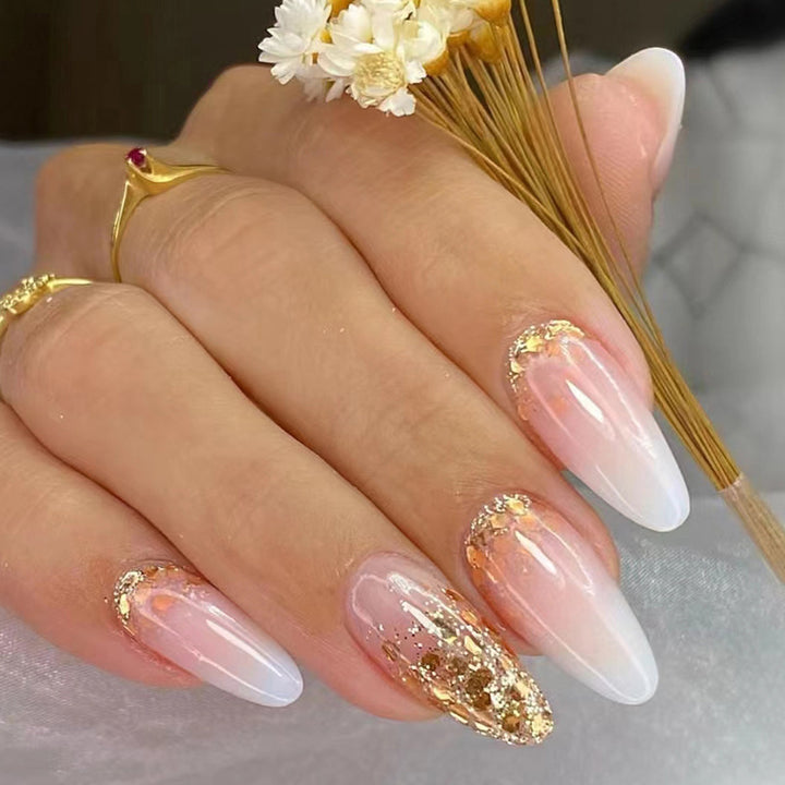 Elegant Glitter Gel Nail Tips Kalsten