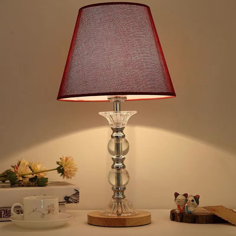 Elegant Floral Print Accent Table Lamp