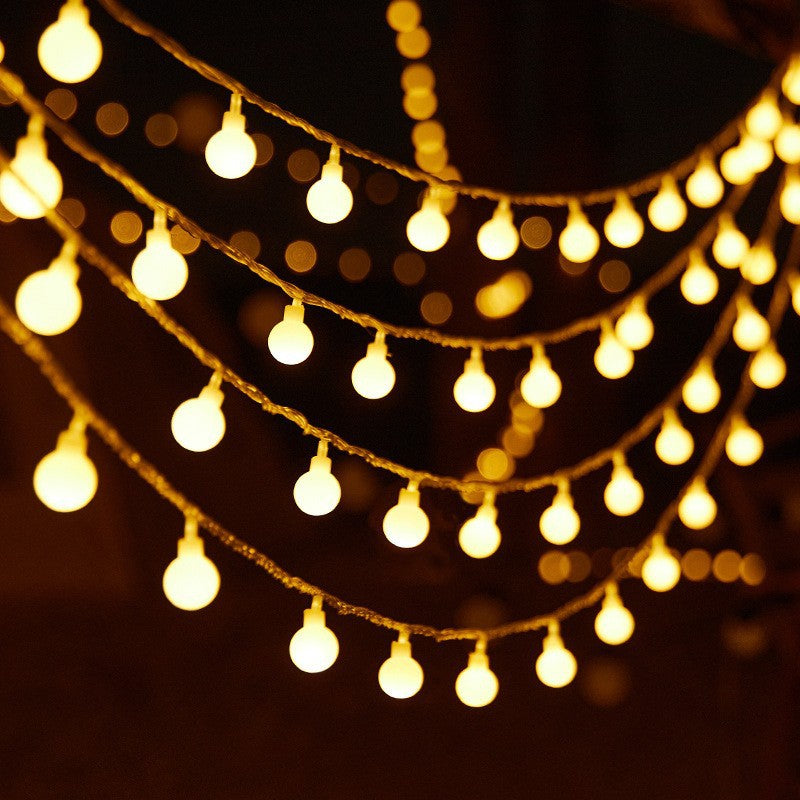 Decorative Outdoor LED Star And Globe String Lights Weather-Resistant Versatile Hanging Garland Kalsten
