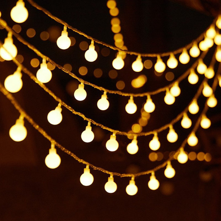 Decorative Outdoor LED Star And Globe String Lights Weather-Resistant Versatile Hanging Garland Kalsten