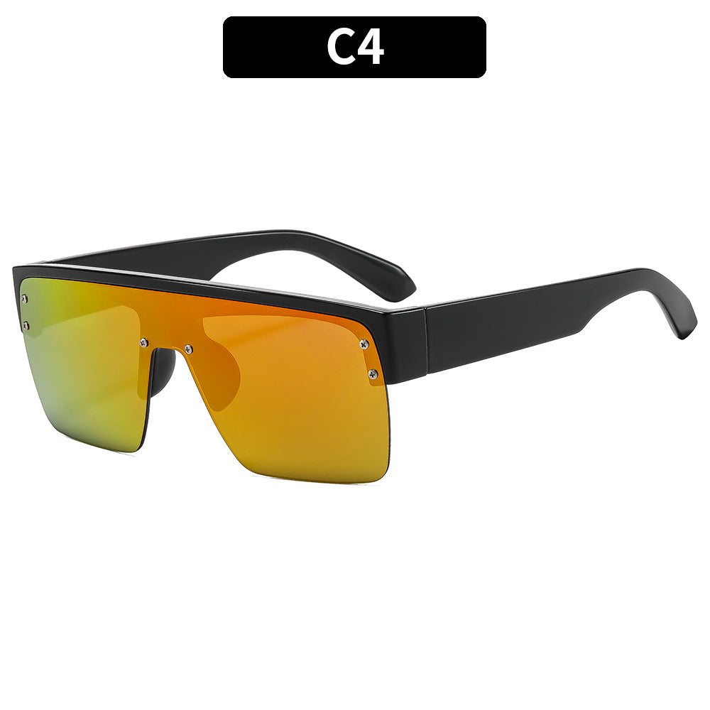 Oversized Animal Print Shield Sunglasses