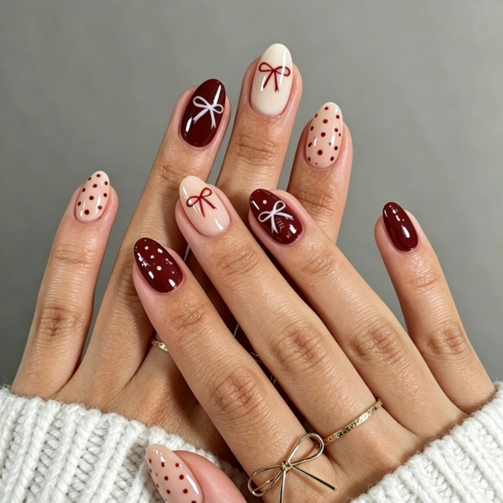 Floral Design Stiletto Press-On Nails