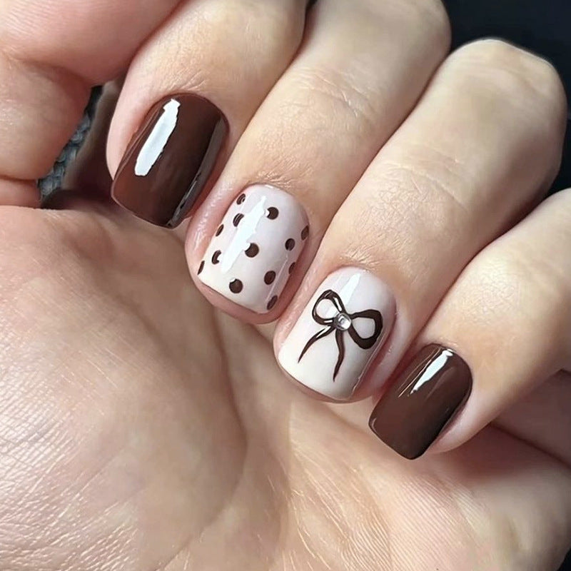 Elegant Bow-Themed Nail Art Set Kalsten