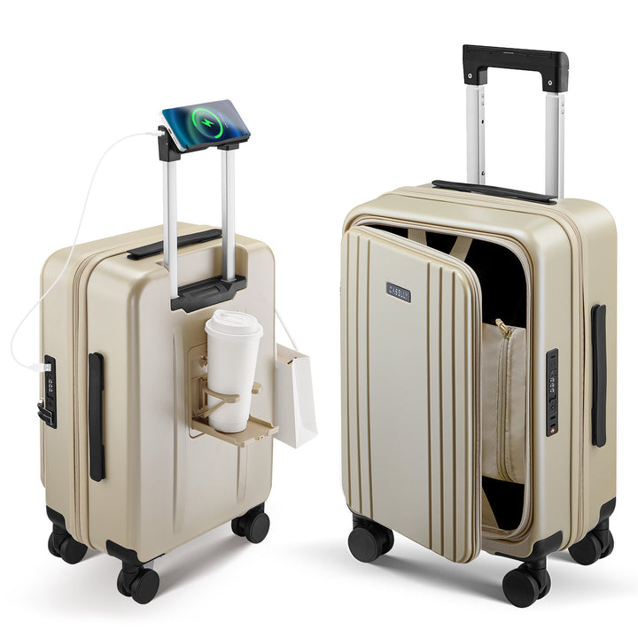 Unisex Smart Hard Shell Trolley Suitcase Kalsten