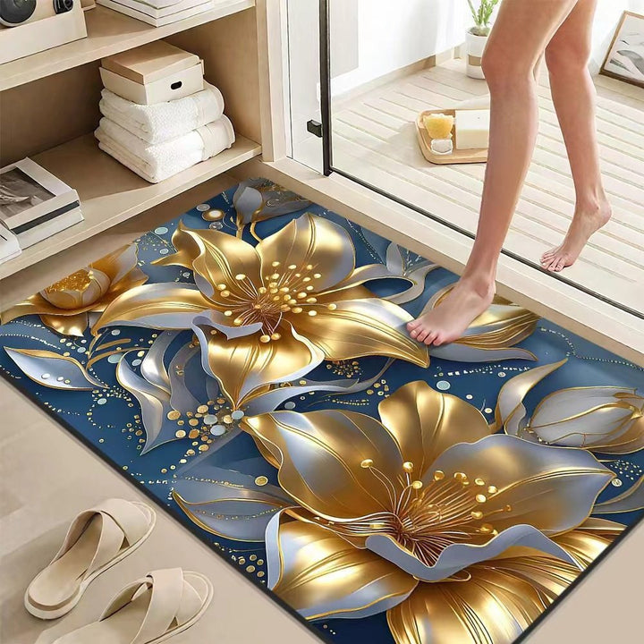 Elegant Lotus Flower Bath Mat Kalsten