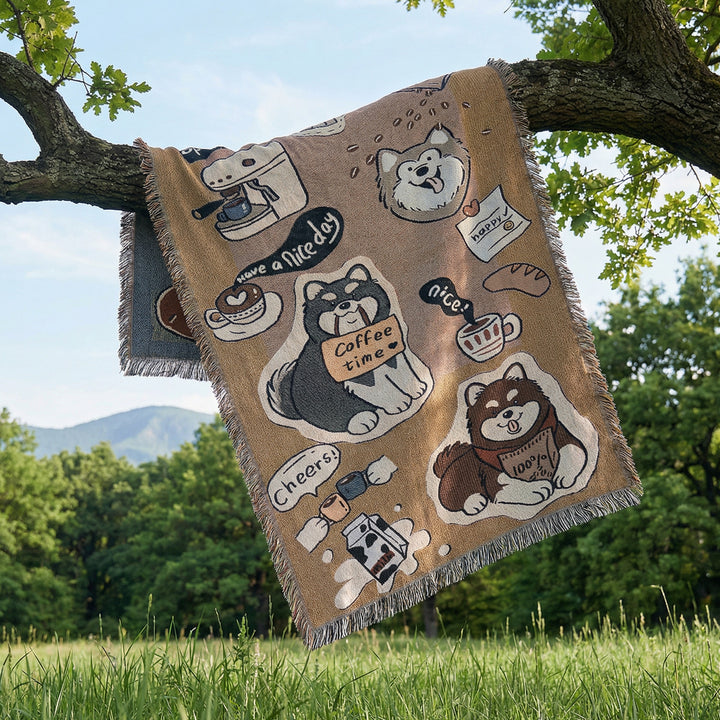 Cozy Cartoon-Inspired Throw Blanket