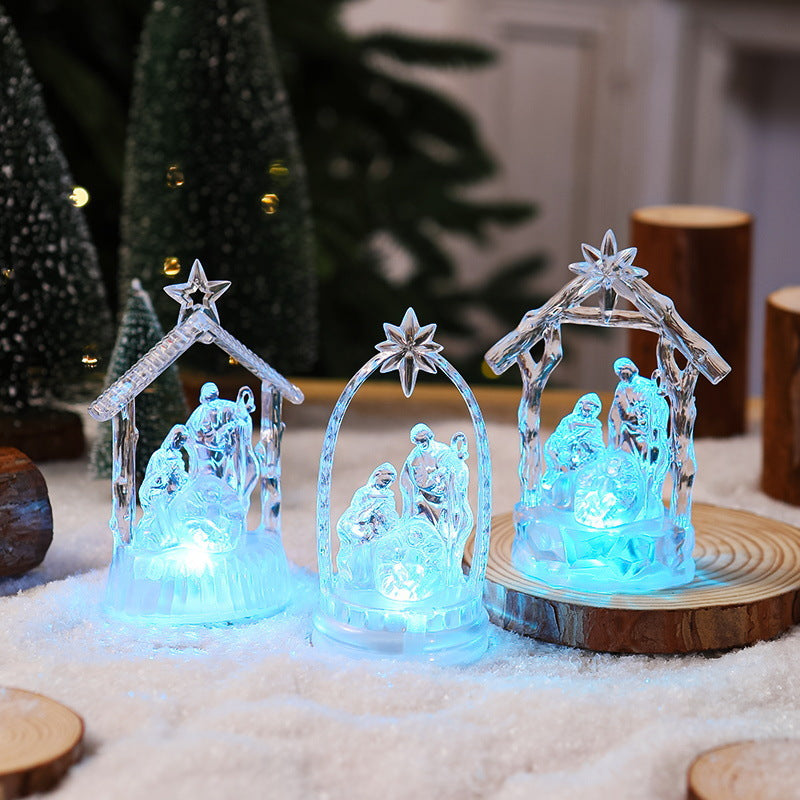 Illuminated Christmas nativity scene with LED effects Kalsten