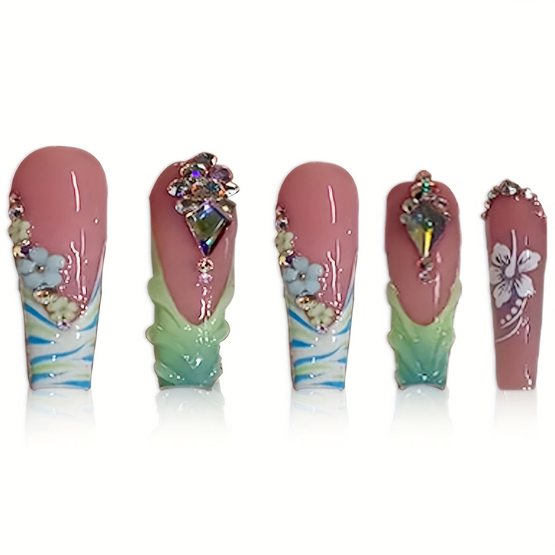 Glamorous Decorative Acrylic Nail Enhancements Kalsten
