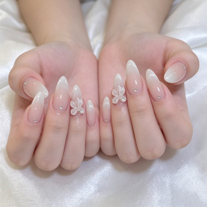 Artificial nails with elegant tip decoration Kalsten