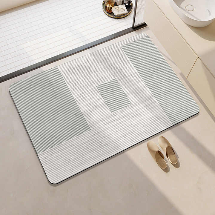 Contemporary Geometric Bath Rug Kalsten