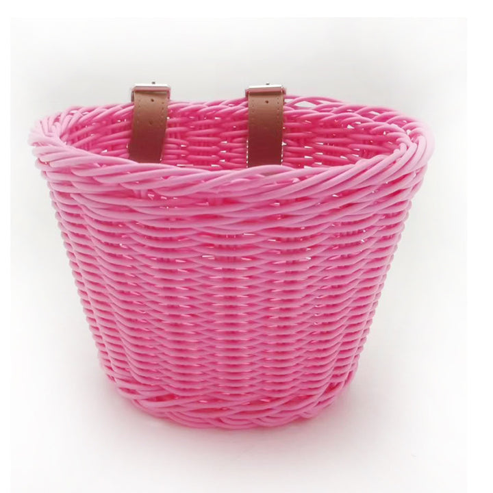 Decorative Woven Storage Basket with Leather Handles Kalsten