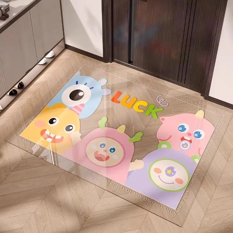 Playful Smiley Face Decorative Mat