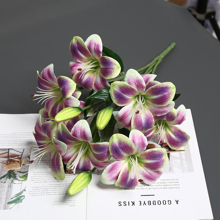 Realistic Lifelike Lily Flower Bouquet