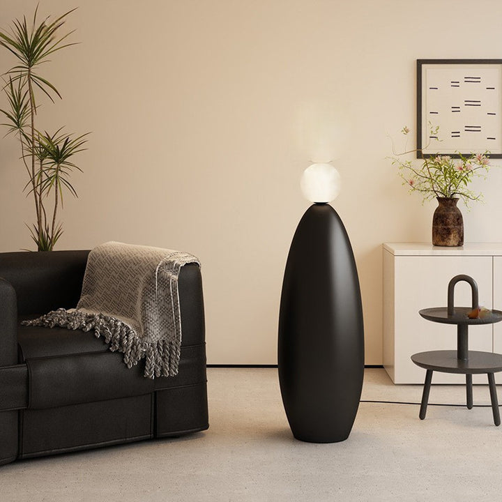 Sculptural Floor Lamp with Dual Globe Design