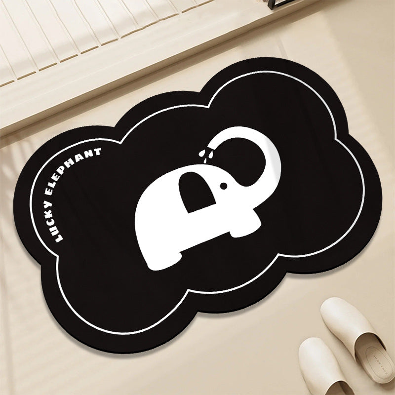 Decorative Elephant-Shaped Floor Mat