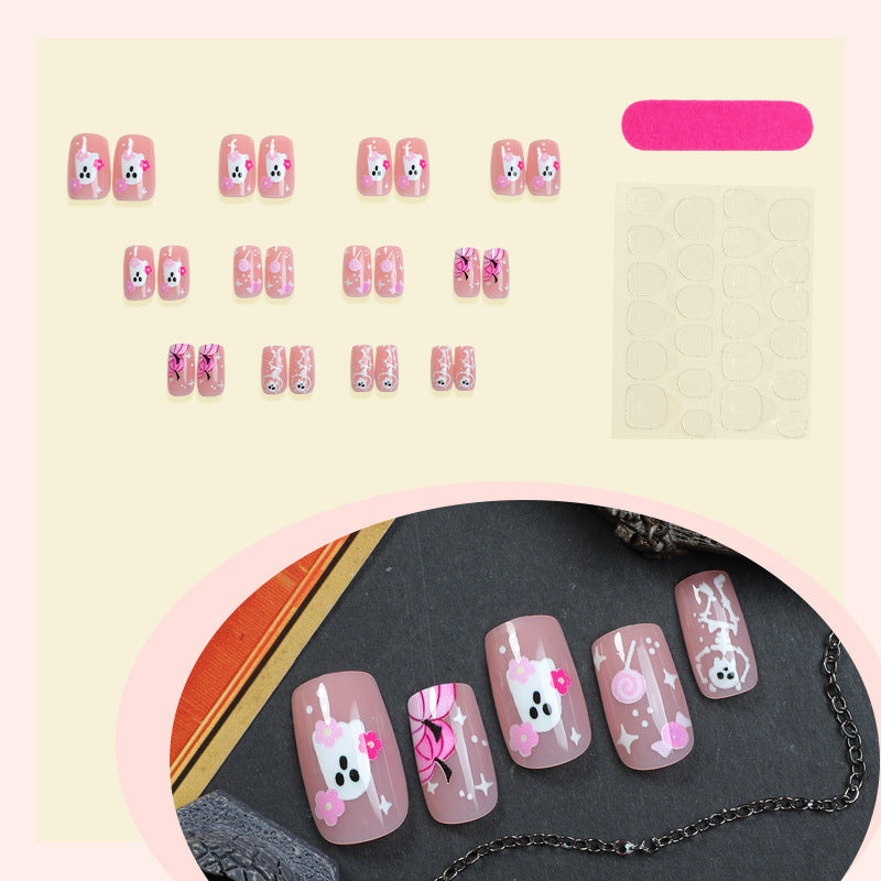 Acrylic nail set with creative animal and flower designs Kalsten