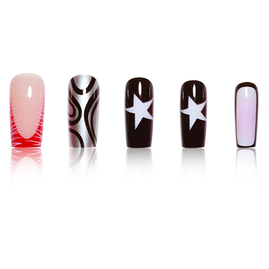 Artistic Geometric Nail Art Extensions Kalsten