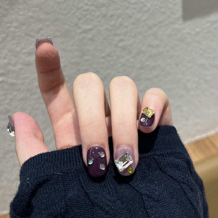 Reusable Gemstone Press-On Nail Art Kalsten