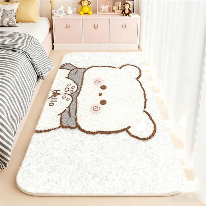 Cute Bunny-Themed Floor Mat