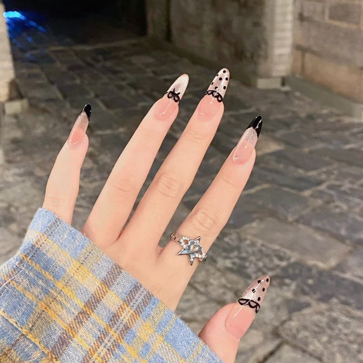 Stylish Press-On Nail Set with Artistic Patterns Kalsten