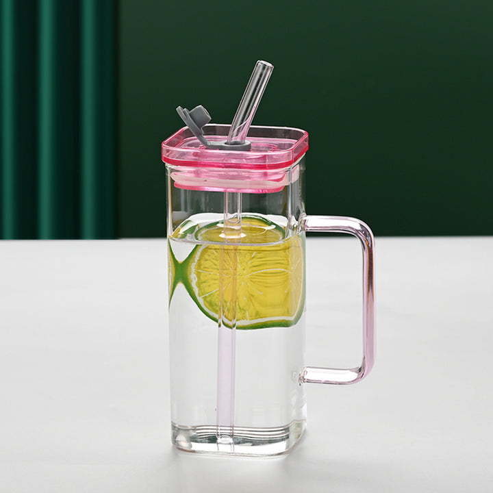 Women's drinking container with innovative lid system and integrated straw Kalsten