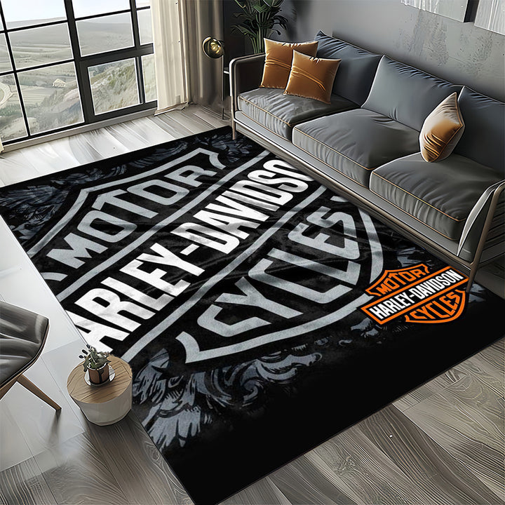 Harley Davidson Logo Area Rug