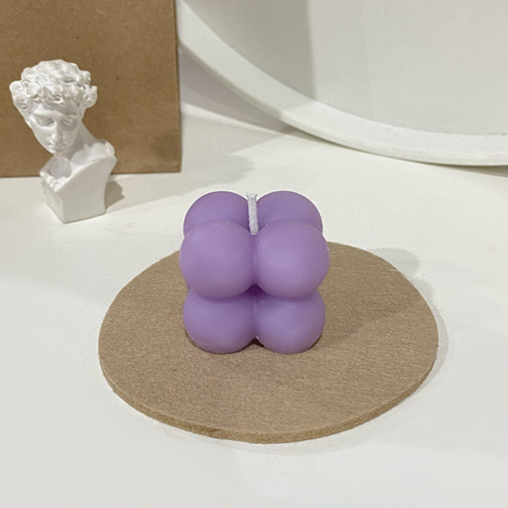 Bubble Cube Sculptural Decorative Soy Candle
