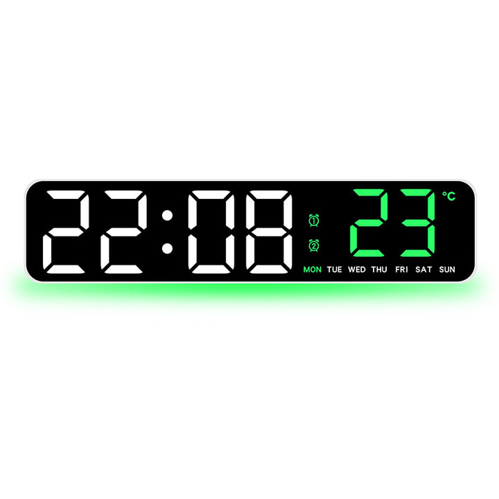 Digital LED alarm clock with temperature and day of the week digits Kalsten