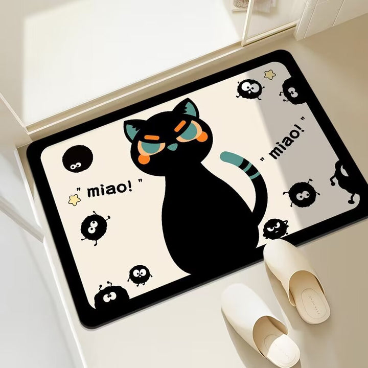 Fun Cat-Themed Bathroom Mat Kalsten