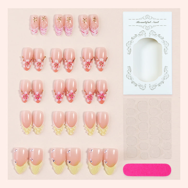 Stunning Floral Design Press-On Nail Set Kalsten