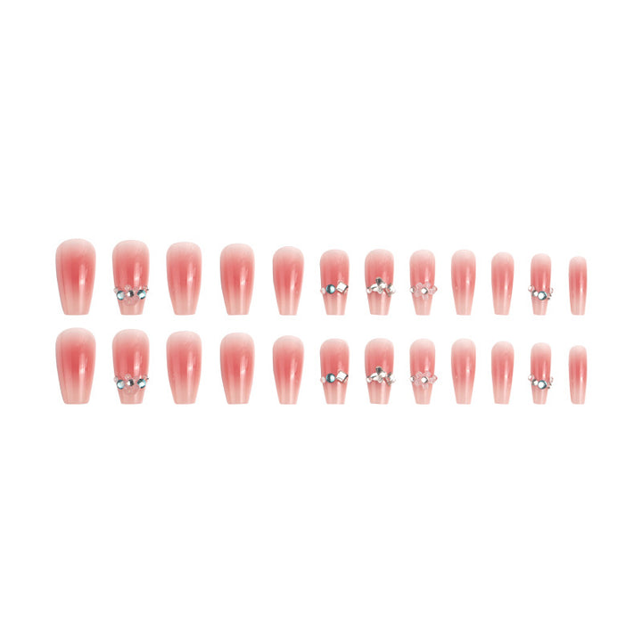 Artificial nail set with glamorous 3D decorations and shimmering accents Kalsten
