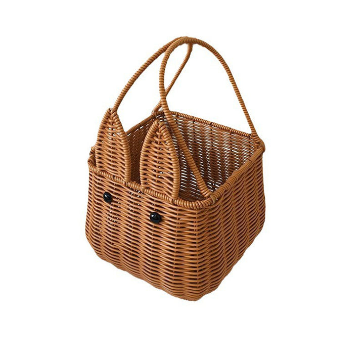 Cute Bunny-Shaped Woven Storage Basket Kalsten