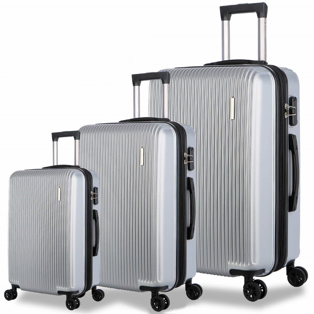 Unisex Three-Piece Expandable Hard Shell Luggage Set Kalsten
