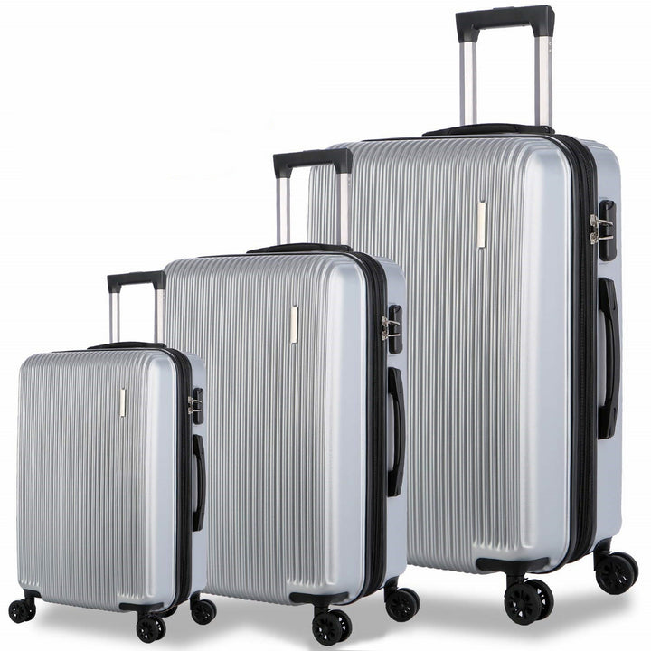 Unisex Three-Piece Expandable Hard Shell Luggage Set Kalsten