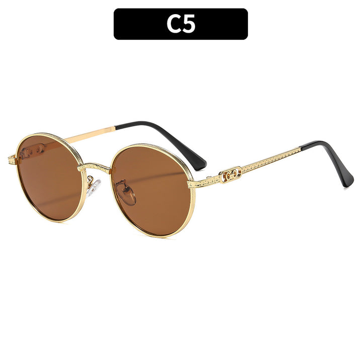 Fashion-Forward Round Frame Sunglasses