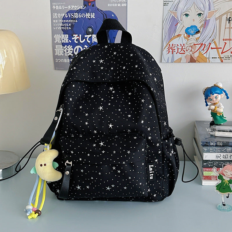 Starry Print Casual Backpack